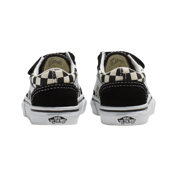 Vans Toddler Old Skool V Primary Check Shoe - Black/White