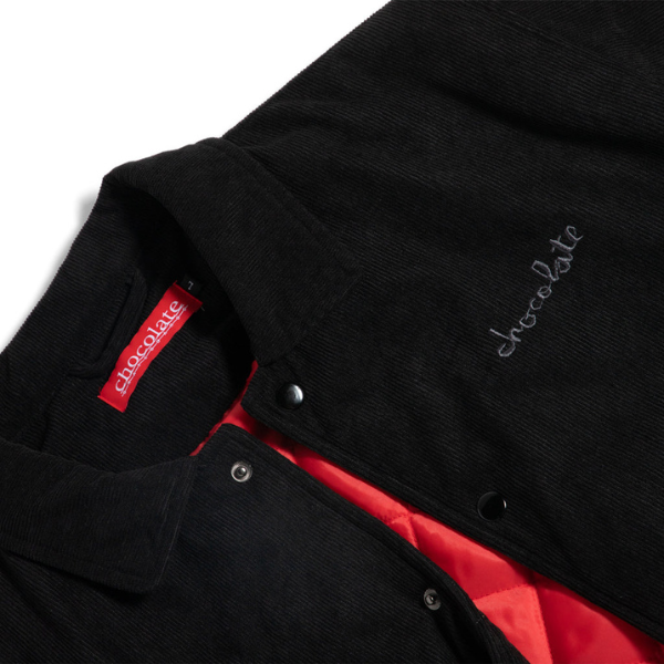ASUSL EMB. CORDUROY COACH JACKET - CHARCOAL