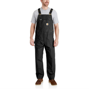 Carhartt Mens Relaxed Fit Duck Bib Overall - Black