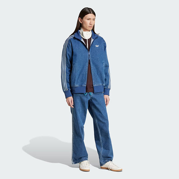 ジャケット・アウター adidas DENIM FIREBIRD TRACKTOP XS Adidas Adicolor Denim Firebird Track Top Jacket New XS NWT