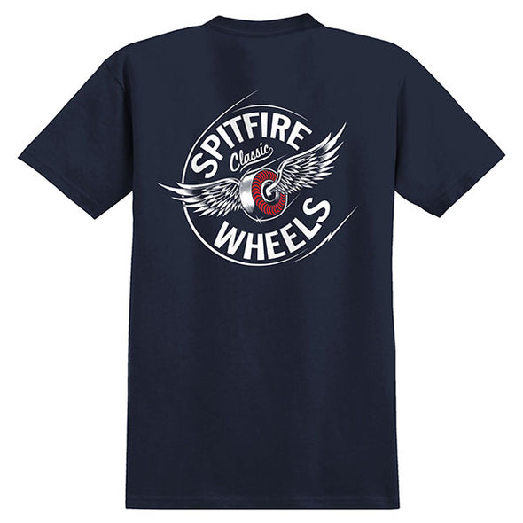 Spitfire Flying Classic Youth Tee Navy/White/Red
