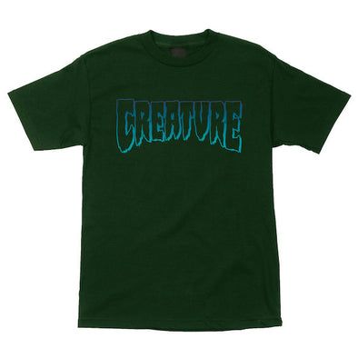 Creature Logo Outline T-Shirt Forest Green/Blue