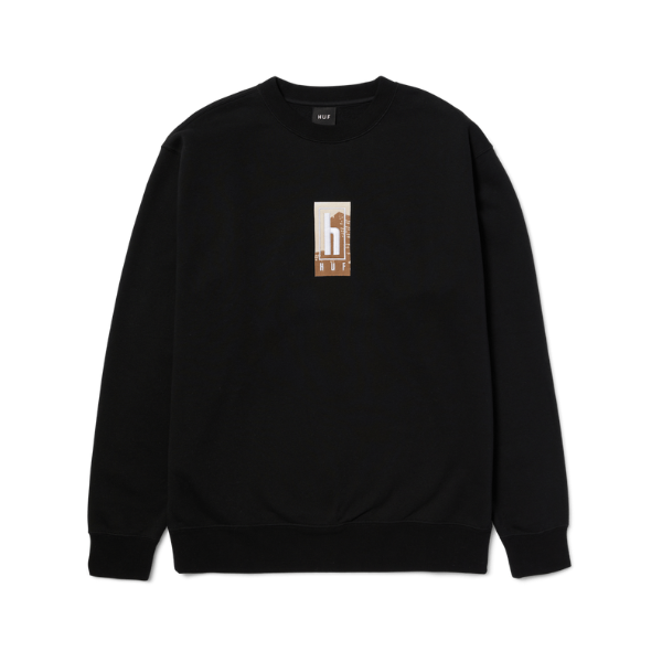 HUF Roads Crewneck Sweatshirt Black トレーナー 11_2d4c46ca-ae5b-4c64-974b-