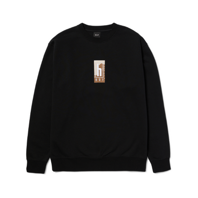 HUF Roads Crewneck Sweatshirt - Black