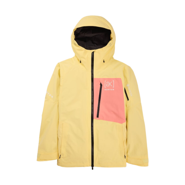BURTON スノーボードジャケット M イエロー/ピンク Burton 2024 Men's [ak] Cyclic GORE‑TEX 2L Jacket - Buttermilk/Reef