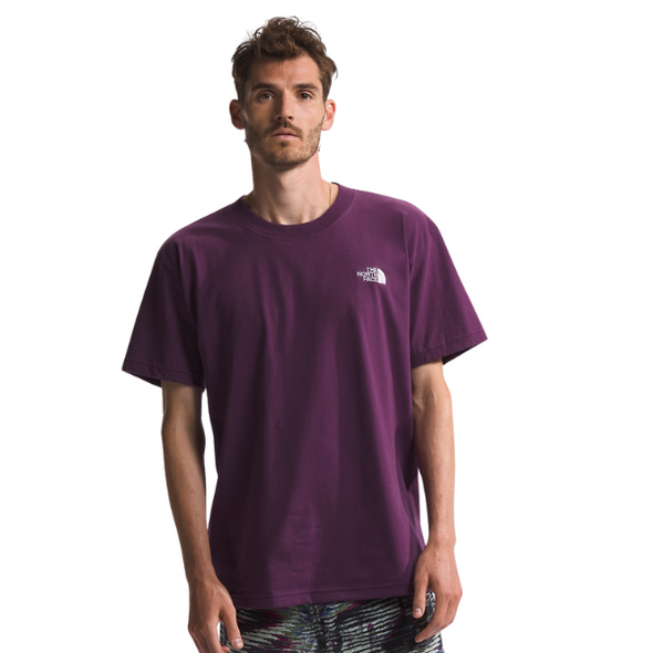 The North Face Men’s Short-Sleeve Evolution Box Fit Tee - Black Curran Purple