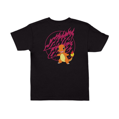 Santa Cruz X Pokémon Fire Type 1 Youth T-Shirt - Black