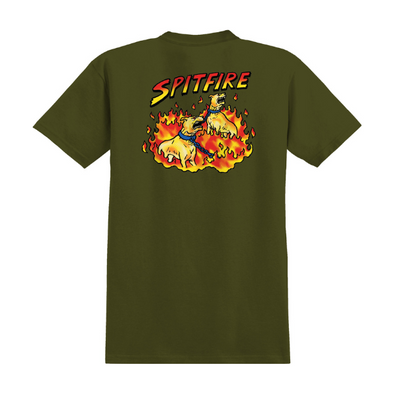 Spitfire Hell Hounds II T-Shirt - Military Green/Multi