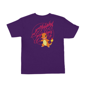 Santa Cruz X Pokémon Fire Type 1 Youth T-Shirt - Purple