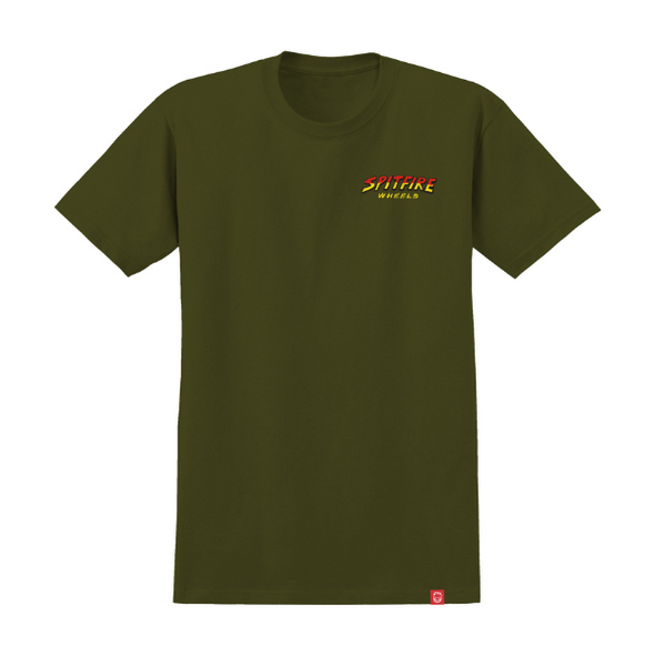 Spitfire Hell Hounds II T-Shirt - Military Green/Multi