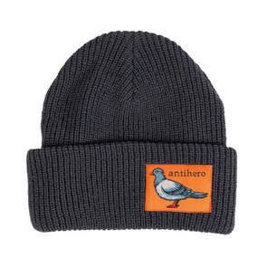 Anti Hero Lil Pigeon Label Cuff Beanie - Charcoal/Orange