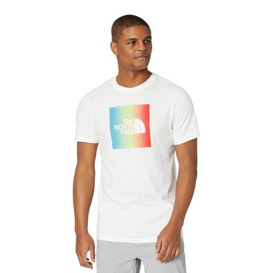 White and red north face deals t shirt