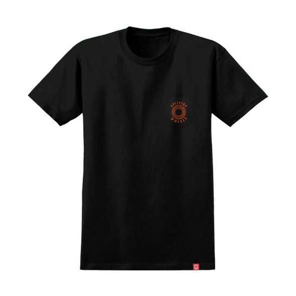 Spitfire Hollow Classic Pocket T-Shirt - Black/Burnt Orange