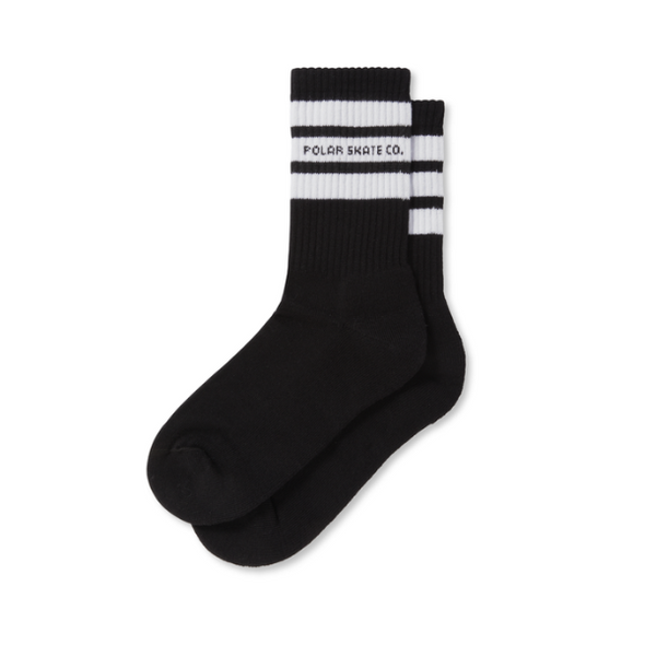 Polar Skate Co. Fat Stripe Socks - Black