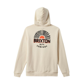 Brixton Rising Sun Hoodie - Whitecap