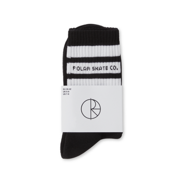 Polar Skate Co. Fat Stripe Socks - Black