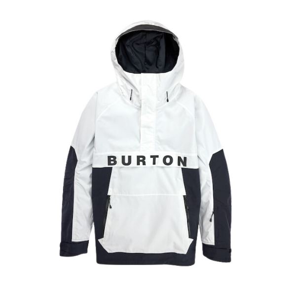 Burton 2024 Men's Frostner 2L Anorak Jacket - Stout White/True Black