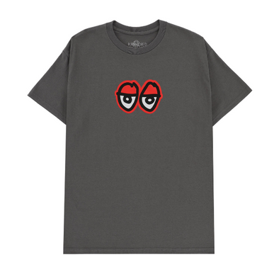 Krooked Eyes LG T-Shirt - Charcoal/Red