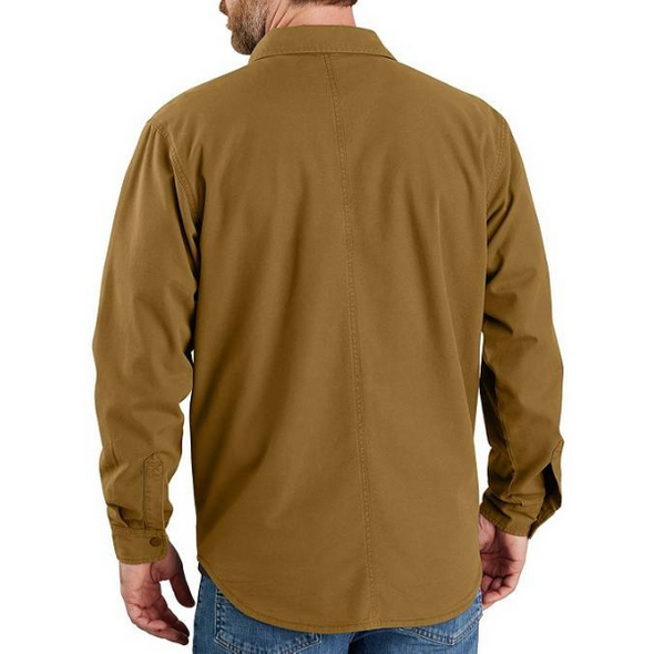 Carhartt Rugged Flex Canvas Fleece-Lined Shirt Jacket - Oak Brown