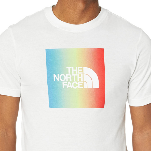 The North Face Boxed In Tee - TNF White/Horizon Red Ombre Fill