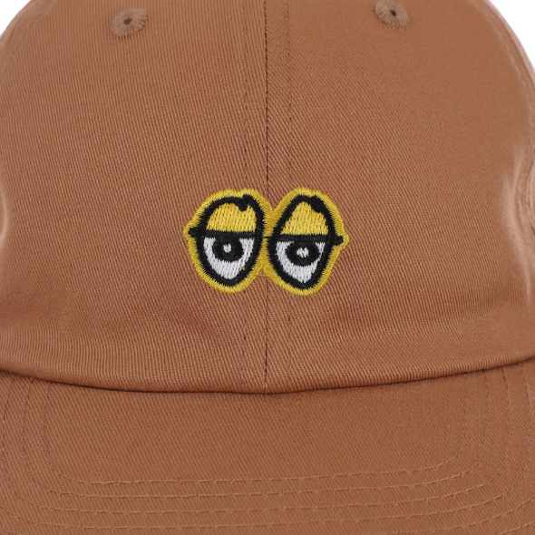 Krooked Eyes Strapback Hat - Tan/Gold