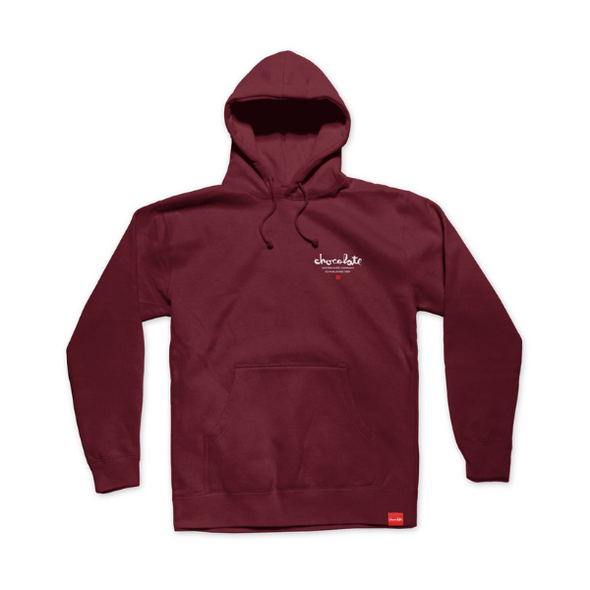 Chocolate Est Chunk Embroidered Hoodie - Maroon