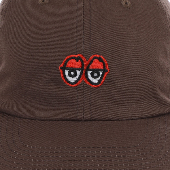 Krooked Eyes Strapback Hat - Brown/Red