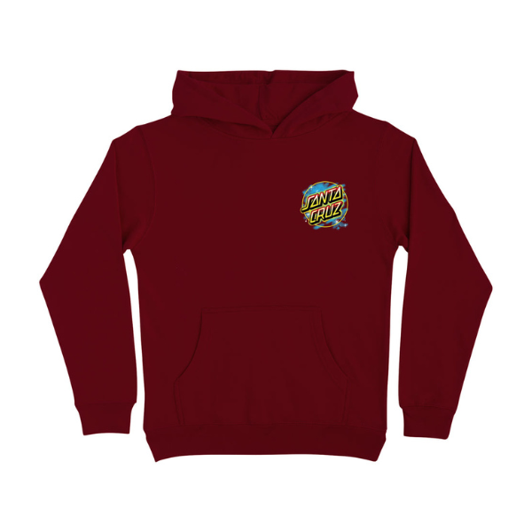 Santa Cruz X Pokemon Pikachu Spray Dot Youth Hoodie Maroon Xtreme Boardshop XBUSA.COM