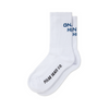 Polar Skate Co. Gnarly Huh! Rib Socks - White/Blue