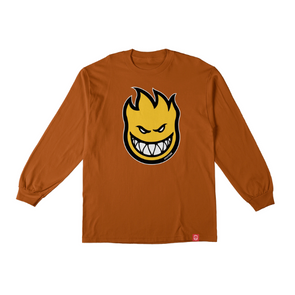 Spitfire Bighead Fill L/S T-Shirt - Burnt Orange/Gold/Black