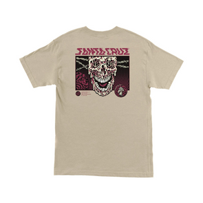 Santa Cruz Toxic Skull T-Shirt - Lt Sand