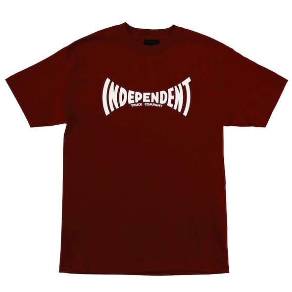 Independent Span T-Shirt Burgundy/White