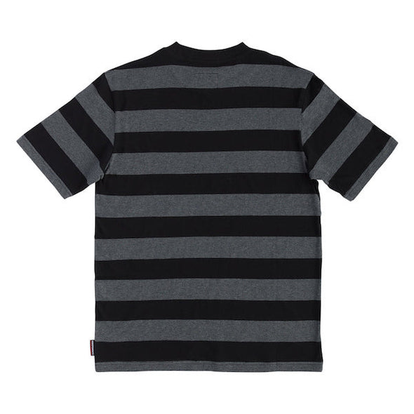 Independent Bounce Stripe T-Shirt Black/Charcoal Heather