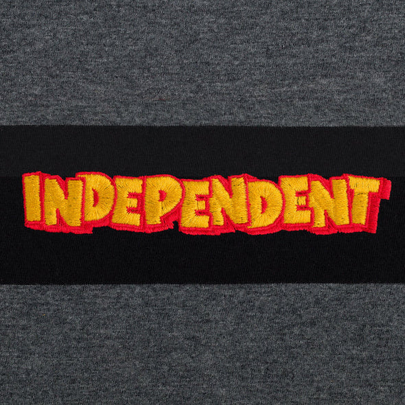 Independent Bounce Stripe T-Shirt Black/Charcoal Heather