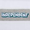 Independent Bounce Stripe T-Shirt White/Grey Heather