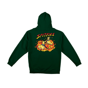 Spitfire Hell Hounds II Hoodie - Dark Green/Multi