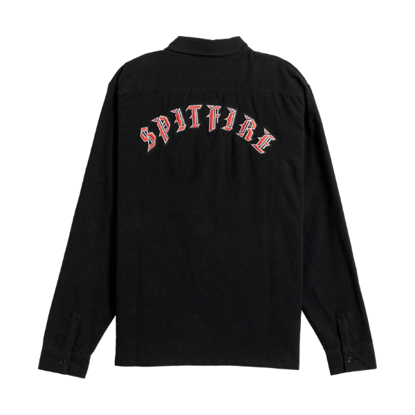 Spitfire Old E EMB Flannel - Black/Red/White Embroidery – Xtreme ...