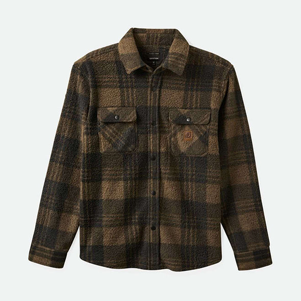 Brixton Bowery L/S Arctic Stretch FLC Burro Brown/Black Plaid