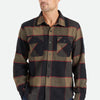 Brixton Bowery L/S Flannel Heather Grey/Charcoal