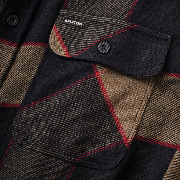 Brixton Bowery L/S Flannel Heather Grey/Charcoal