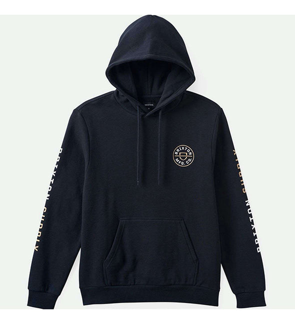 Brixton Crest Hood Black/Sand/White