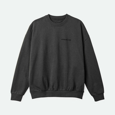 Brixton Embroidered Heavy Weight Crew Washed Black