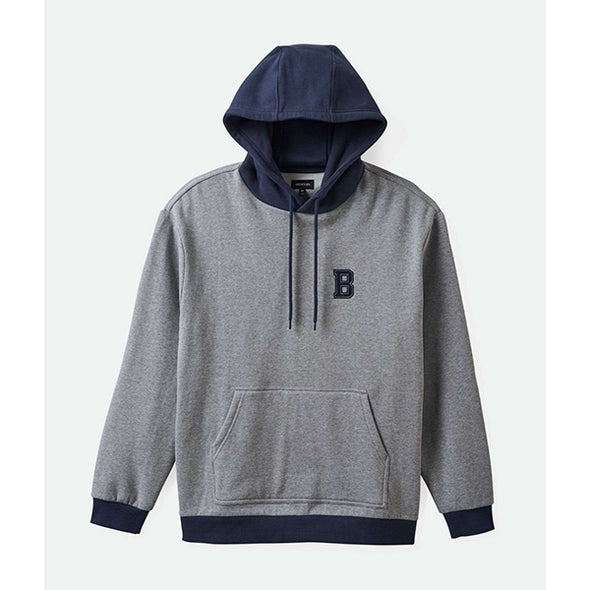 Brixton Retro Heavy Weight Hood Heather Grey/Washed Navy