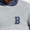 Brixton Retro Heavy Weight Hood Heather Grey/Washed Navy