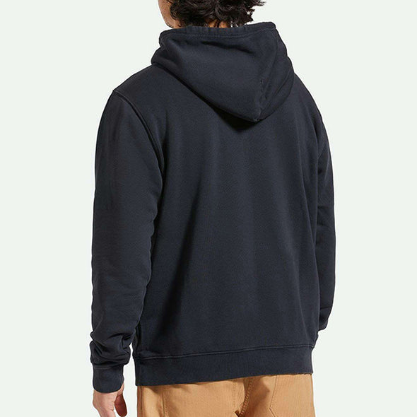 Brixton Varsity Broken In Hood Black Worn Wash