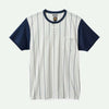 Brixton 20th Anniversary Detroit Pkt T Off White/Washed Navy