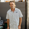 Brixton Builders Auto S/S Shirt Black/Off-White Stripe