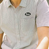 Brixton Builders Auto S/S Shirt Black/Off-White Stripe