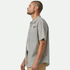 Brixton Builders Auto S/S Shirt Black/Off-White Stripe