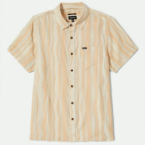 Brixton CRU Slub Relaxed S/S Shirt Hazelnut/Painterly Stripe